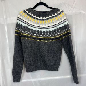Gap mohair wool blend fair isle sweater Medium nordic winter skiing